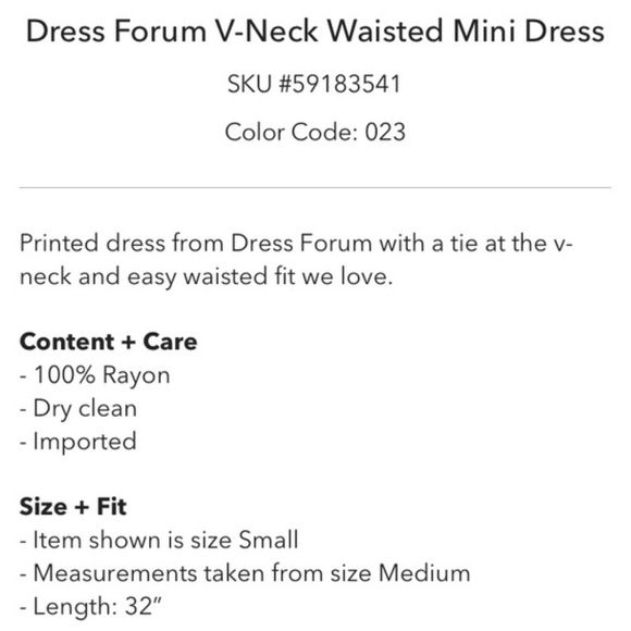 🧄 Dress Forum V-Neck Waisted Mini Dress - Picture 4 of 11